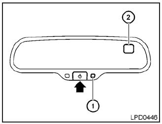 Espelho retrovisor interno com antiofuscamento automático (se equipado)