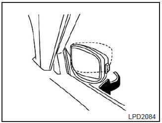 Rebatimento manual dos espelhos retrovisores externos