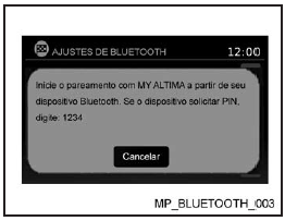 Conectando o Bluetooth® audio