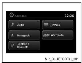 Conectando o Bluetooth® audio