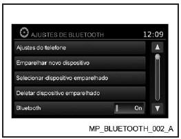 Ajustes do Bluetooth