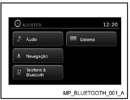 Ajustes do Bluetooth