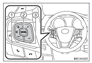 Operar o sistema áudio utilizando os interruptores no volante