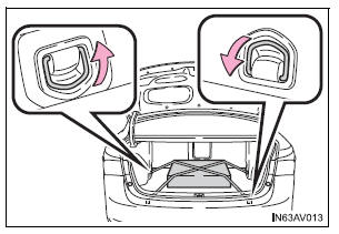 Ganchos para fixação da carga (se equipado)