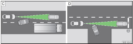 Fig. 298 Mudanças de faixa de rodagem de outros veículos / veículos estacionados