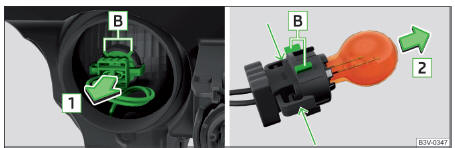 Fig. 365 Substitua a lâmpada incandescente do pisca-pis