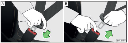 Fig. 6 Colocar / retirar o cinto de segurança