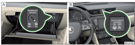 Interruptor da chave para o airbag frontal do passageiro dianteir 