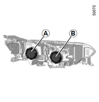 Faróis dianteiros (substituição das lâmpadas) 